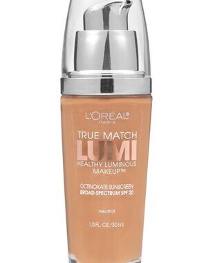 L'Oreal Paris True Match Lumi Luminous Makeup, N7-8 Classic Tan/Cappuccio